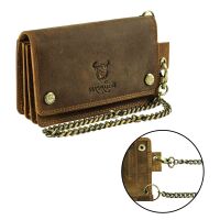 MATADOR DALLAS Leder Biker Geldbörse mit Kette RFID Hunter-Braun