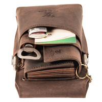 MATADOR VICIO Kellnerbörse mit Kette Leder Profi-Kellner-Set Dunkel-Braun