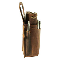 MATADOR VICIO Kellnerbörse mit Kette Leder Profi-Kellner-Set Hunter Braun