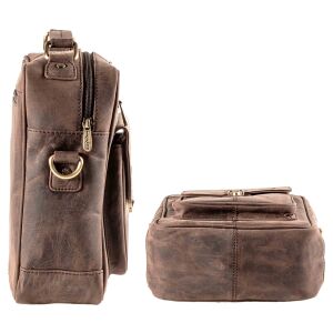 MATADOR Leder Umhängetasche Tablettasche 10.5 Zoll Dunkel Braun