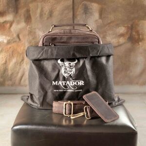 MATADOR Leder Umhängetasche Tablettasche 10.5 Zoll Dunkel Braun