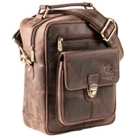 MATADOR Leder Umhängetasche Tablettasche 10.5 Zoll Dunkel Braun