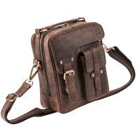 MATADOR Leder Tablettasche Umhängetasche Schultertasche Dunkel Braun
