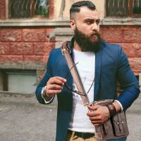 MATADOR Leder Tablettasche Umhängetasche Schultertasche Dunkel Braun