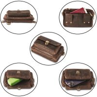 MATADOR Leder Handy Bauchtasche KAIRO 3 in 1 Dunkel Braun