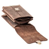 MATADOR Leder Hüfttasche MALAGA XXL Smartphone 7.5 Zoll Dunkel Braun