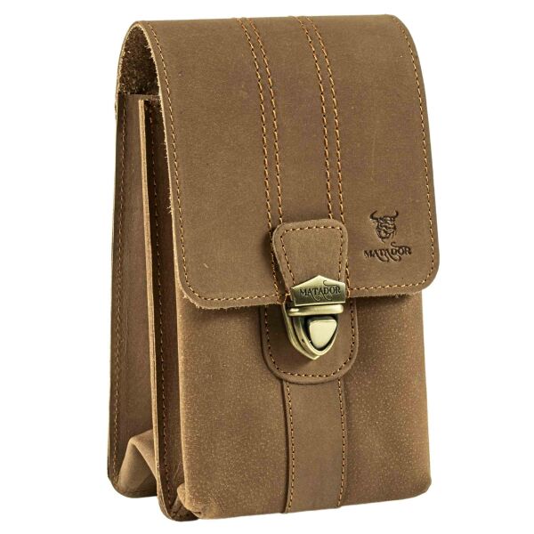 MATADOR Leder Hüfttasche MALAGA XXL Smartphone 7.5 Zoll Hell Braun