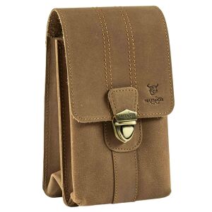 MATADOR Leder Hüfttasche MALAGA XXL Smartphone 7.5 Zoll Hell Braun