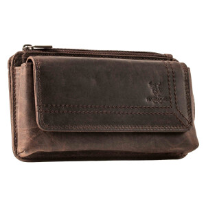 MATADOR Leder Handytasche Magnetverschluss bis 6.9 Zoll Dunkel Braun
