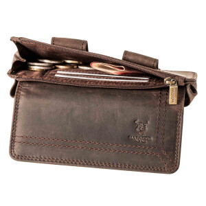 MATADOR Leder Handytasche Magnetverschluss bis 6.9 Zoll Dunkel Braun