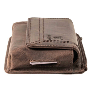 MATADOR Leder Handytasche Magnetverschluss bis 6.9 Zoll Dunkel Braun