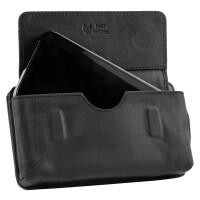 MATADOR Leder Handytasche Magnetverschluss bis 6.9 Zoll Matt Schwarz