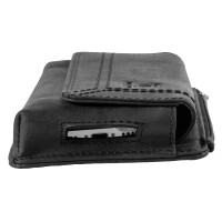 MATADOR Leder Handytasche Magnetverschluss bis 6.9 Zoll Matt Schwarz