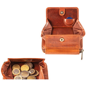 MATADOR Geldbörse Portemonnaie Leder GRANADA NextGen RFID TüV Vintage Braun