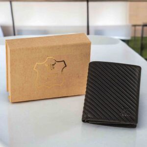 MATADOR VIGO Leder Geldbörse XXL Geldbeutel Herren Carbon Schwarz