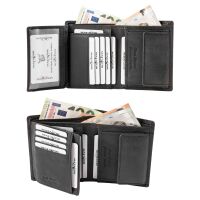 MATADOR VIGO Leder Geldbörse XXL Geldbeutel Herren Carbon Schwarz