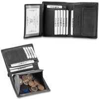 MATADOR VIGO Leder Geldbörse XXL Geldbeutel Herren Carbon Schwarz