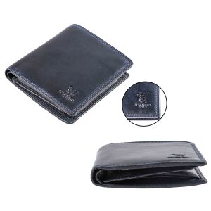 MATADOR VIGO Leder Geldbörse XXL Geldbeutel Herren Brieftasche Blau