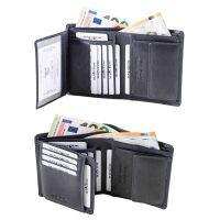 MATADOR VIGO Leder Geldbörse XXL Geldbeutel Herren Brieftasche Blau