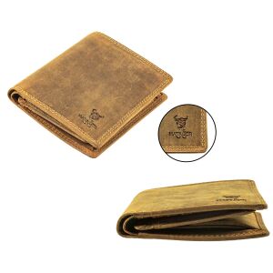 MATADOR VIGO Leder Geldbörse Groß Geldbeutel Herren Hochformat Braun