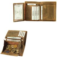 MATADOR VIGO Leder Geldbörse Groß Geldbeutel Herren Hunter Braun