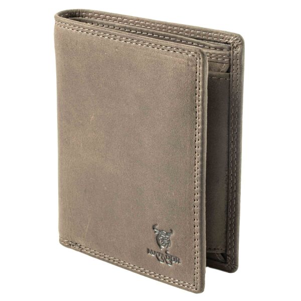 MATADOR VIGO Leder Geldbörse Groß Geldbeutel Herren Brieftasche Grau
