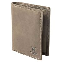 MATADOR VIGO Leder Geldbörse Groß Geldbeutel Herren Hochformat Grau