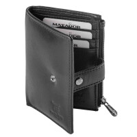 MATADOR Slim Wallet ISTANBUL Leder Kreditkartenetui Nappa Schwarz