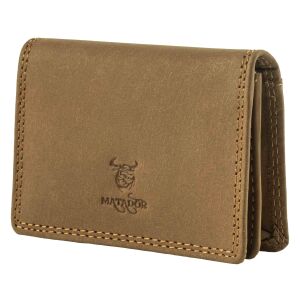 MATADOR Leder Visitenkartenetui Visitenkartenhülle RFID Hell Braun