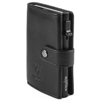 MATADOR Leder MIAMI Slim Wallet ohne Münzfach Nappa Schwarz
