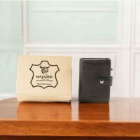 MATADOR Leder MIAMI Slim Wallet ohne Münzfach Nappa Schwarz