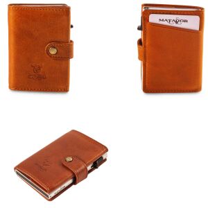 MATADOR Leder MIAMI Slim Wallet ohne Münzfach Vintage Braun