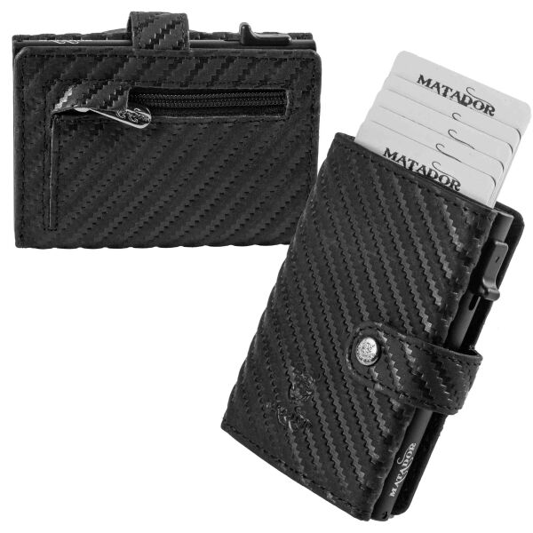 MATADOR MIAMI Leder Kreditkartenetui Kreditkartenhülle RFID Carbon