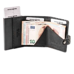 MATADOR MIAMI Leder Kreditkartenetui Kreditkartenhülle RFID Carbon