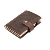 MATADOR Leder Slim Wallet MIAMI Kartenhalter RFID Dunkel Braun