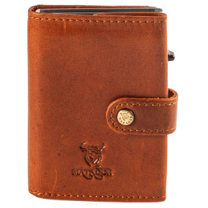 MATADOR MIAMI Slim Wallet mit XL-Münzfach Leder Vintage Braun