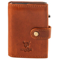 MATADOR MIAMI Slim Wallet mit XL-Münzfach Leder Vintage Braun