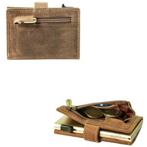 MATADOR Leder Slim Wallet MIAMI Kartenhalter RFID Hunter Braun