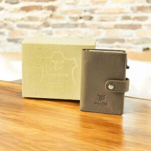 MATADOR Leder Slim Wallet MIAMI Kartenhalter RFID Hell Braun