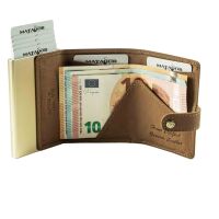 MATADOR Leder Slim Wallet MIAMI Kartenhalter RFID Hell Braun
