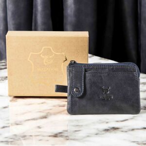 MATADOR CUSCO Leder Schlüsseletui Schlüsseltasche 2 Ringe Blau