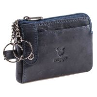 MATADOR CUSCO Leder Schlüsseletui Schlüsseltasche 2 Ringe Blau