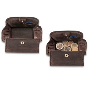 MATADOR WIEN Leder MIni Geldbörse Portemonnaie Klein Dunkel Braun