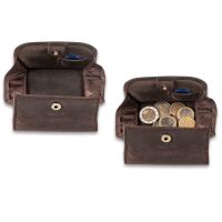 MATADOR WIEN Leder MIni Geldbörse Portemonnaie Klein Dunkel Braun