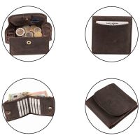 MATADOR WIEN Leder MIni Geldbörse Portemonnaie Klein Dunkel Braun