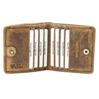 MATADOR WIEN Leder Mini Geldbörse Portemonnaie Klein Hunter Braun