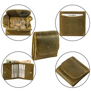 MATADOR WIEN Echt Leder Mini Geldbörse Klein Portemonnaie Hell Grün