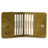 MATADOR WIEN Echt Leder Mini Geldbörse Klein Portemonnaie Hell Grün