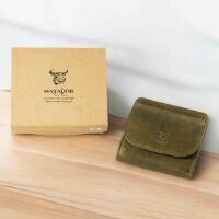 MATADOR WIEN Echt Leder Mini Geldbörse Klein Portemonnaie Hell Grün