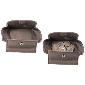 MATADOR WIEN Echt Leder Mini Geldbörse Klein Portemonnaie Grau